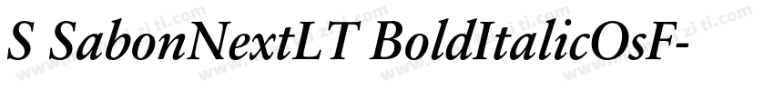 S SabonNextLT BoldItalicOsF字体转换